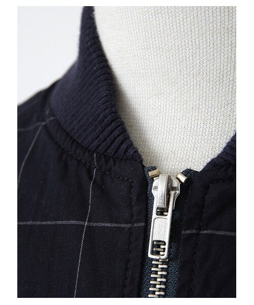 SEVENDAYS=SUNDAY(セブンデイズサンデイ)の「Men's ウィンドペン MA-1(ブルゾン ・メンズ・グレー/ネイビー・S/M/L)」の9枚目の写真