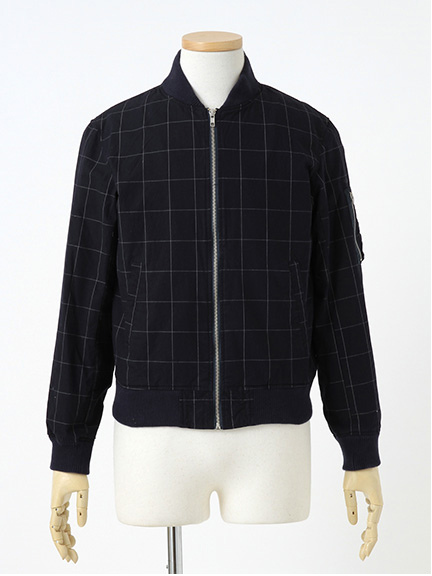 SEVENDAYS=SUNDAY(セブンデイズサンデイ)の「Men's ウィンドペン MA-1(ブルゾン ・メンズ・グレー/ネイビー・S/M/L)」の2枚目の写真