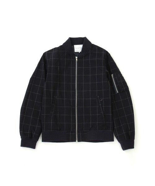 SEVENDAYS=SUNDAY(セブンデイズサンデイ)の「Men's ウィンドペン MA-1(ブルゾン ・メンズ・グレー/ネイビー・S/M/L)」の3枚目の写真