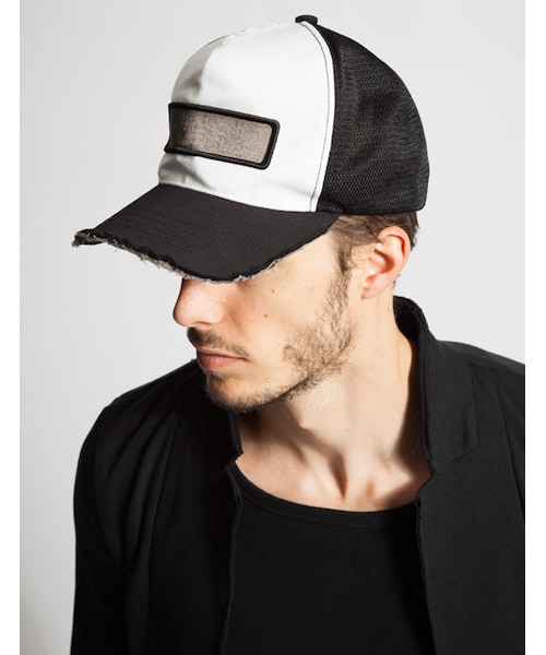 wjk（ダヴルジェイケイ）の「cut-off mesh cap（帽子・メンズ・white x navy/white×black/black x black・F）」の13枚目の写真