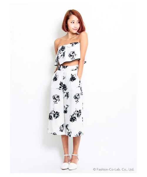 SNIDEL（スナイデル）の「プリントガウチョパンツ（その他・レディース・FLOWER/STRIPE/CHECK・0/1）」の4枚目の写真