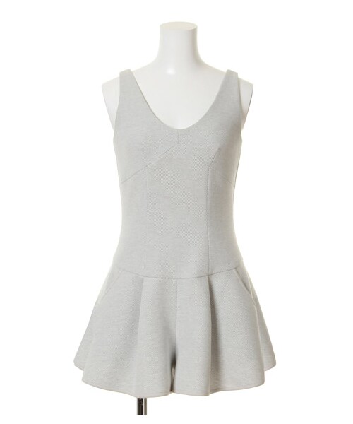 SNIDEL（スナイデル）の「スポーティータンクロンパース（ミニワンピース・レディース・CHECK/LGRY/BLK・1/0）」の2枚目の写真
