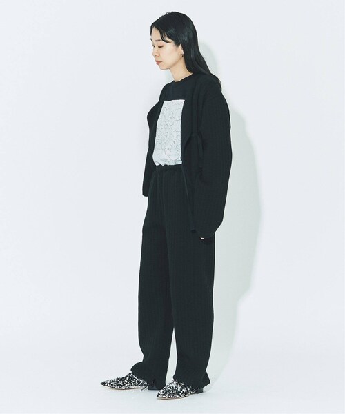 HARDY NOIR（アルディーノアール）の「Quilt like jersey パンツ 