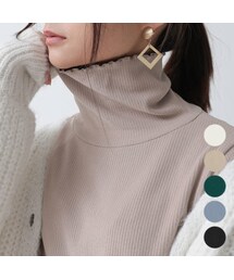 and it_（アンドイット）の「起毛リブメロータートル長袖Tシャツ M（その他・レディース）」