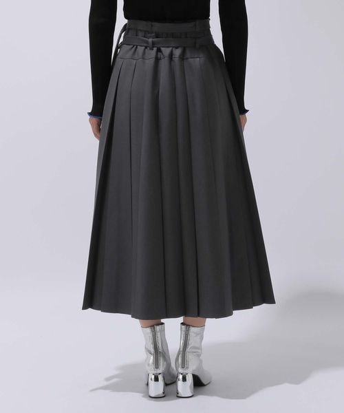 HARE（ハレ）の「Wベルトプリーツスカート（）」 - WEAR