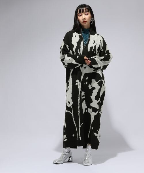 HARE（ハレ）の「ガラハーフジップニットワンピース（）」 - WEAR