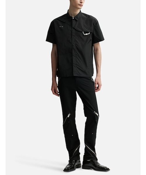 Short Sleeve Nylon Shirt with Carabiner