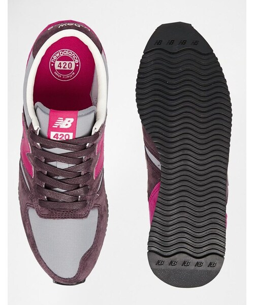 NEW BALANCE（ニューバランス）の「New Balance 420 Burgundy/Pink Trainers（スニーカー・レディース・burgundypink・7.5/4/4.5/5.5/6.5/8.5/9.5）」の2枚目の写真