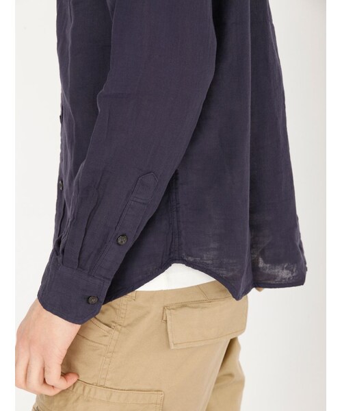 AVIREX（アヴィレックス）の「DS L/S DOUBLE GAUZE（トップス・メンズ・PINK/NAVY/WHITE/SACKS・M/L/XL/XXL）」の15枚目の写真