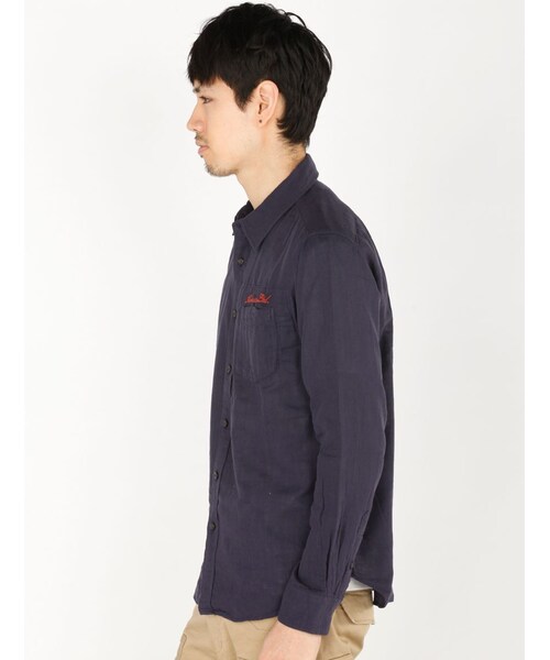 AVIREX（アヴィレックス）の「DS L/S DOUBLE GAUZE（トップス・メンズ・PINK/NAVY/WHITE/SACKS・M/L/XL/XXL）」の11枚目の写真