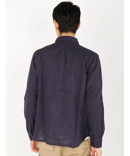 AVIREX（アヴィレックス）の「DS L/S DOUBLE GAUZE（トップス・メンズ・PINK/NAVY/WHITE/SACKS・M/L/XL/XXL）」の12枚目の写真