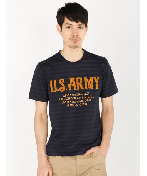 AVIREX（アヴィレックス）の「S/S ARMY CHENILLE TE（トップス・メンズ・BLACK/NAVY/WHITE・M/L/XL/XXL）」の13枚目の写真