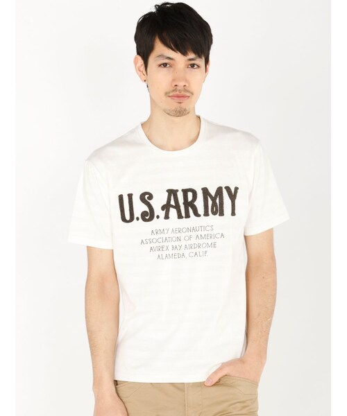 AVIREX（アヴィレックス）の「S/S ARMY CHENILLE TE（トップス・メンズ・BLACK/NAVY/WHITE・M/L/XL/XXL）」の2枚目の写真