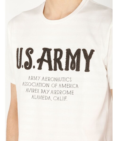 AVIREX（アヴィレックス）の「S/S ARMY CHENILLE TE（トップス・メンズ・BLACK/NAVY/WHITE・M/L/XL/XXL）」の5枚目の写真