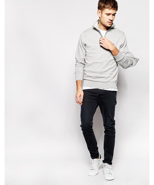 TOMMY HILFIGER(トミーヒルフィガー)の「Tommy Hilfiger Jumper with Half Zip(トップス・メンズ・grey・M-Chest 38-40"/L-Chest 40-42"/S-Chest 36-38"/XL-Chest 42-44")」の2枚目の写真