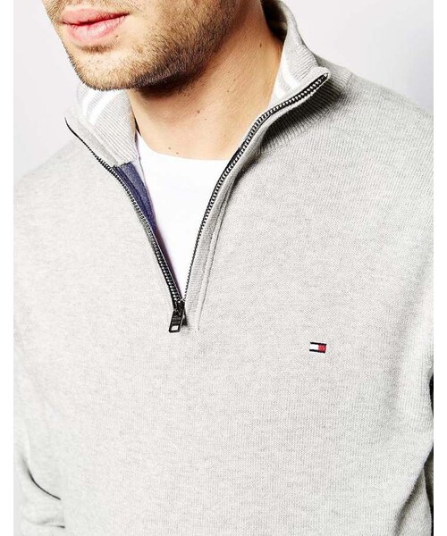 TOMMY HILFIGER(トミーヒルフィガー)の「Tommy Hilfiger Jumper with Half Zip(トップス・メンズ・grey・M-Chest 38-40"/L-Chest 40-42"/S-Chest 36-38"/XL-Chest 42-44")」の4枚目の写真