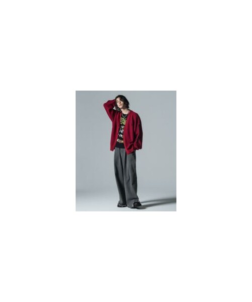 glamb（グラム）の「GB0124/KNT01 : Skeleton Cardigan / スケルトンカーディガン（その他・メンズ・Black/Red・M/L）」の5枚目の写真