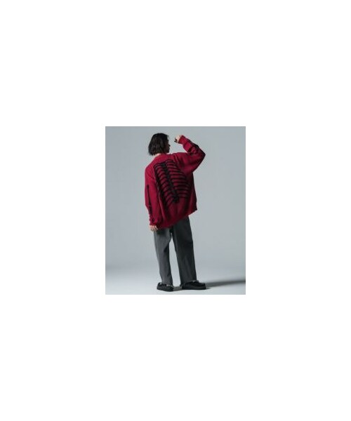 glamb（グラム）の「GB0124/KNT01 : Skeleton Cardigan / スケルトンカーディガン（その他・メンズ・Black/Red・M/L）」の7枚目の写真