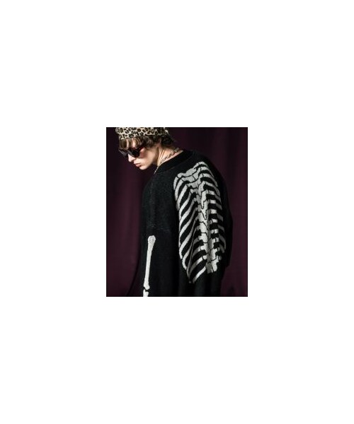 glamb（グラム）の「GB0124/KNT01 : Skeleton Cardigan / スケルトンカーディガン（その他・メンズ・Black/Red・M/L）」の8枚目の写真
