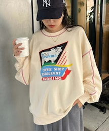 CIAOPANIC TYPY | 【HELLO.SANFRANCISCO】コラボASS配色ステッチスウェット(Tシャツ/カットソー)