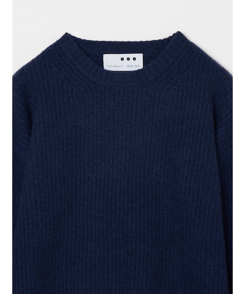 three dots スリードッツ　ヤク　crew neck three dots スリードッツヤクcrew neck