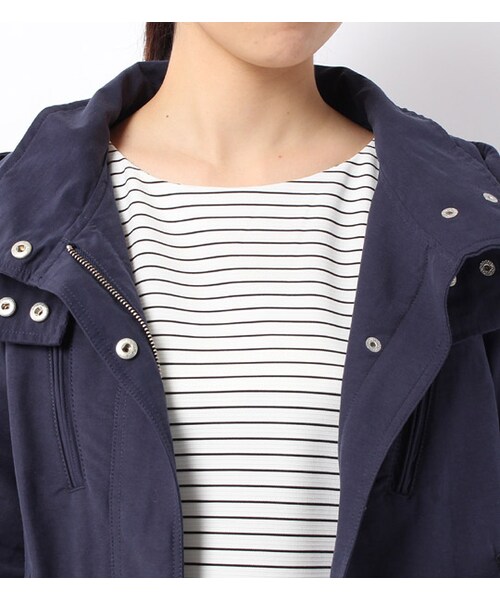 mysty woman（ミスティウーマン）の「フード付き比翼ジップアップブルゾン（ジャケット/アウター・レディース・グレー/ピンク/ライトグリーン/ネイビー・M）」の8枚目の写真