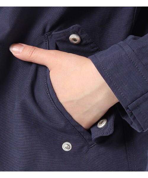 mysty woman（ミスティウーマン）の「フード付き比翼ジップアップブルゾン（ジャケット/アウター・レディース・グレー/ピンク/ライトグリーン/ネイビー・M）」の10枚目の写真