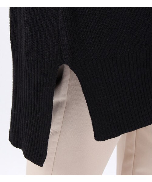 mysty woman(ミスティウーマン)の「裾スリット入りロングカーディガン(トップス・レディース・トップグレー/ネイビー/ブラック)」の10枚目の写真