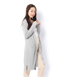 mysty woman | 裾スリット入りロングカーディガン(トップス)