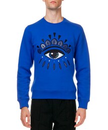 KENZO | Kenzo Logo Sweatshirt with Eye Embroidery, Blue(スウェット)