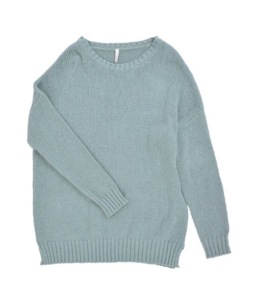 Ungrid（アングリッド）の「コットンリネンスリットニット（トップス・レディース・グリーン/ブルー/ベージュ）」の14枚目の写真