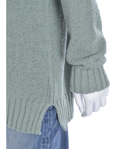 Ungrid（アングリッド）の「コットンリネンスリットニット（トップス・レディース・グリーン/ブルー/ベージュ）」の13枚目の写真
