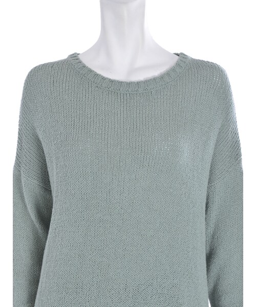 Ungrid（アングリッド）の「コットンリネンスリットニット（トップス・レディース・グリーン/ブルー/ベージュ）」の10枚目の写真