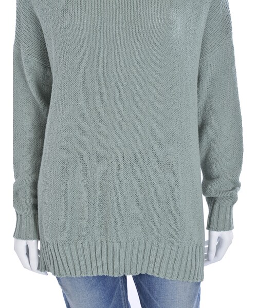 Ungrid（アングリッド）の「コットンリネンスリットニット（トップス・レディース・グリーン/ブルー/ベージュ）」の11枚目の写真