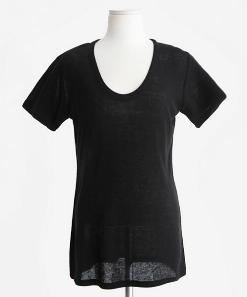 DHOLIC（ディーホリック）の「パイピングUネックTシャツ（Tシャツ/カットソー・レディース・レッド/アイボリー/ブラック/グレー・free）」の3枚目の写真