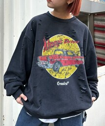 CIAOPANIC TYPY | 【SOUNDS GOOOOD】ヴィンテージライクダメージプリントスウェット(Tシャツ/カットソー)