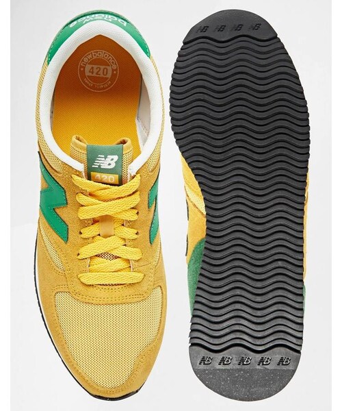 NEW BALANCE（ニューバランス）の「New Balance 420 Suede Trainers（スニーカー・メンズ・yellow・10.5-US 10.5/6.5-US 6.5/8.5-US 8.5/12-US 12.0/10-US 10.0/8-US 8.0/7.5-US 7.5/11.5-US 11.5）」の4枚目の写真