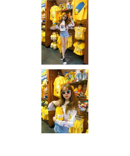 STYLENANDA（スタイルナンダ）の「キッチュプリントクロップドトップス（トップス・レディース・ホワイト・フリーサイズ）」の16枚目の写真
