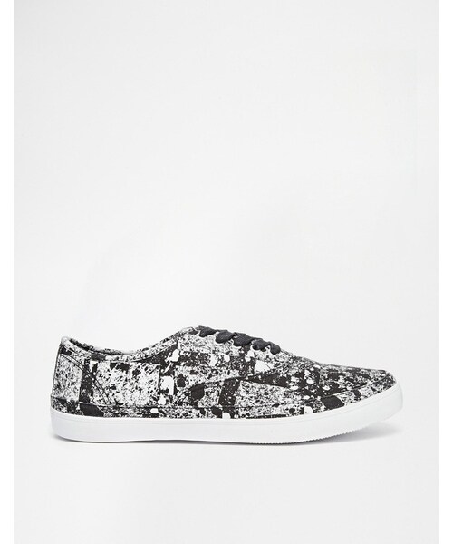 asos（エイソス）の「ASOS Plimsolls With Print（スニーカー・メンズ・black・US 7/US 11/US 10/US 14/US 8/US 11.5/US 12/US 9.5/US 9/US 13/US 6/US 8.5/US 10.5）」の3枚目の写真