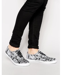 asos | ASOS Plimsolls With Print(スニーカー)