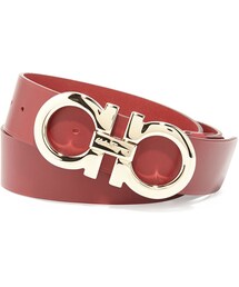 FERRAGAMO | Salvatore Ferragamo Large Gancini Buckle Belt, Red(ベルト)