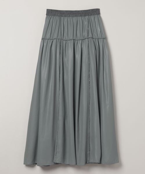 JEANASIS(ジーナシス)の「グロッシーシアーパイピングスカート(スカート・ブラック(09)/ライトグレー(11)/グレー(18)・FREE)」の3枚目の写真