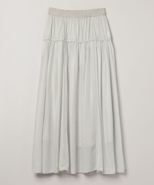 JEANASIS(ジーナシス)の「グロッシーシアーパイピングスカート(スカート・ブラック(09)/ライトグレー(11)/グレー(18)・FREE)」の2枚目の写真