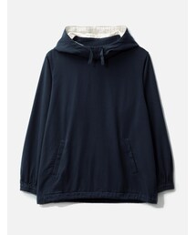 Cotton Wool Twill Hooded Pullover Parka