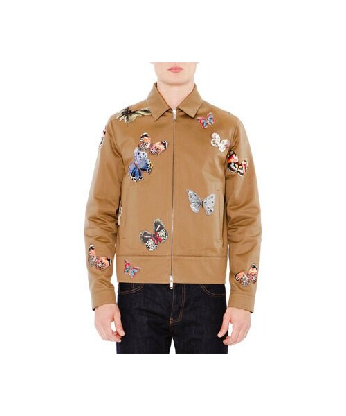 VALENTINO ジップアップジャケット VALENTINO（ヴァレンティノ）の「Valentino Butterfly-Embroidered Zip