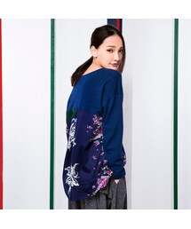 etre | 圖騰花案剪接上衣(トップス)