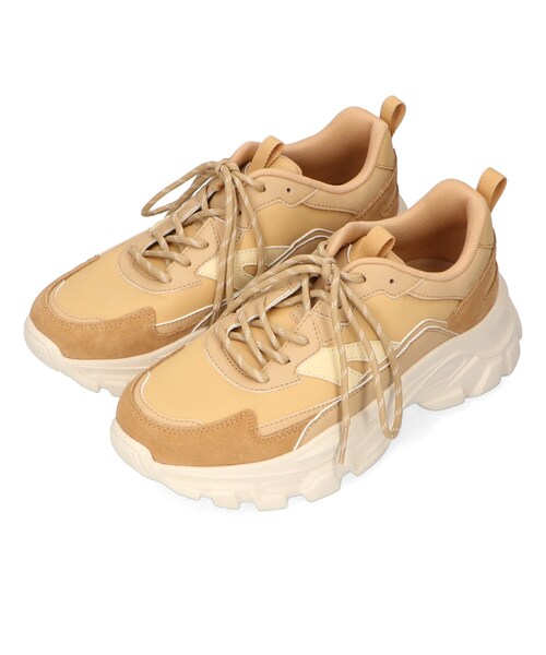 ストライプシューレース厚底スニーカー/OT3728