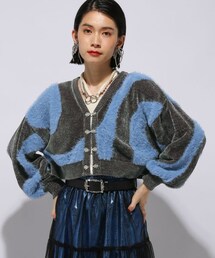 HARE（ハレ）の「マーブルイソザイメタルカーディガン（トップス）」