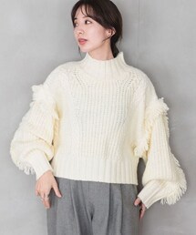 LEPSIM（レプシィム）の「3.5ゲージフリンジショートプルオーバー（トップス）」