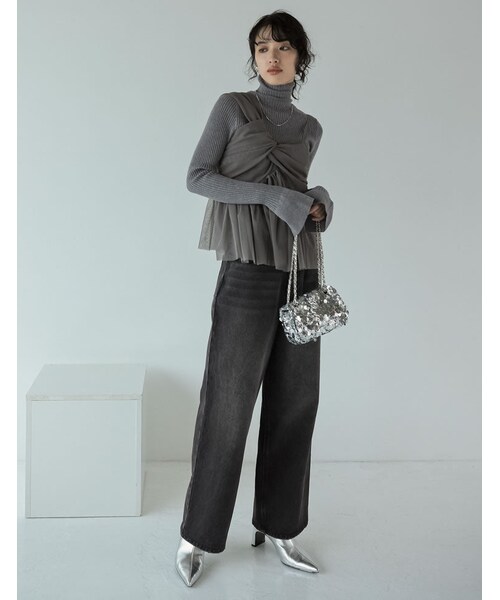 Re:EDIT（リエディ）の「【特別価格！10％OFF】チュールアシンメトリー